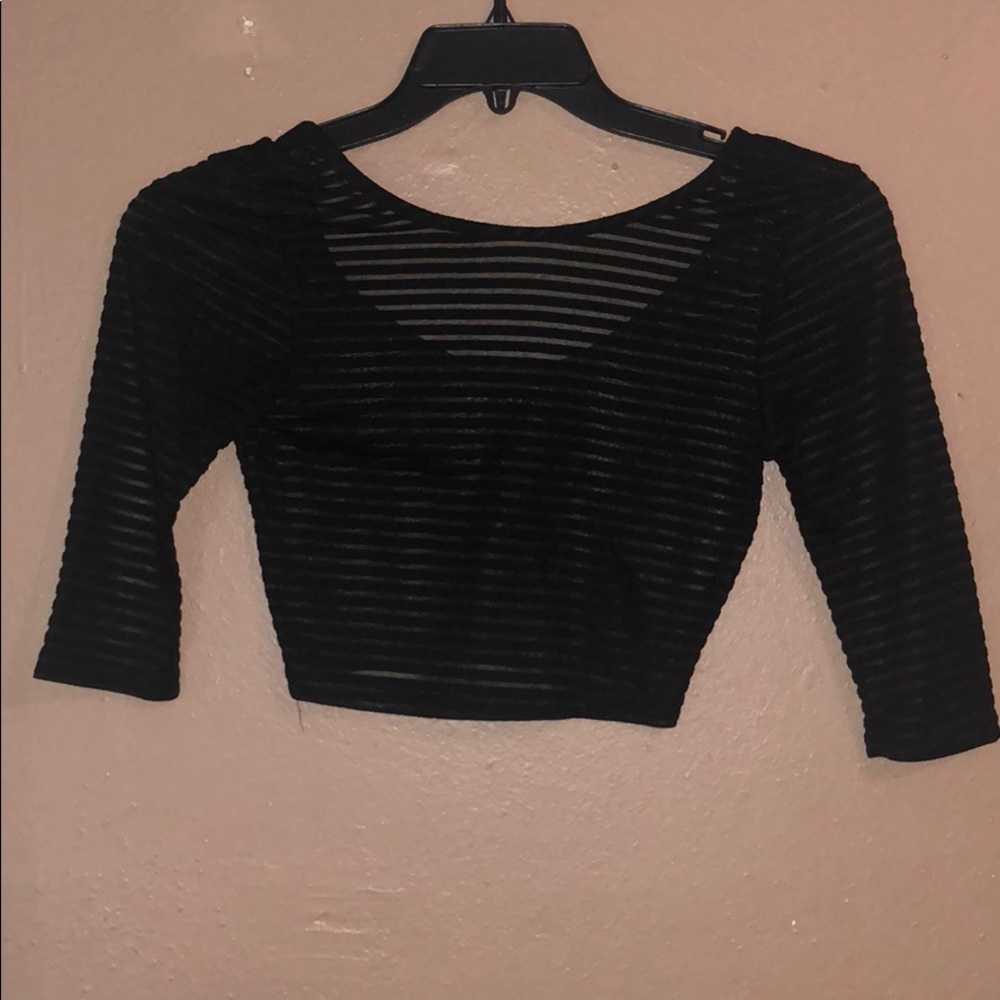 Striped see through crop top!